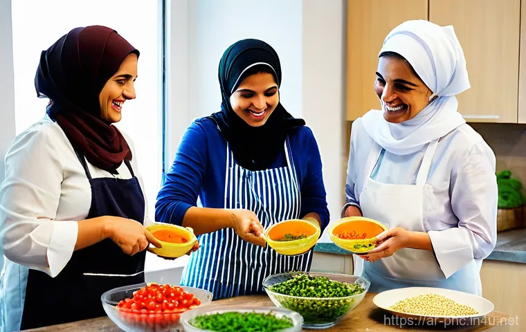 보건소에서 제공하는 비만 예방 서비스 - **Prompt 1: Comprehensive Health Assessment in an Arab Health Center**
    A bright, clean, and mode...